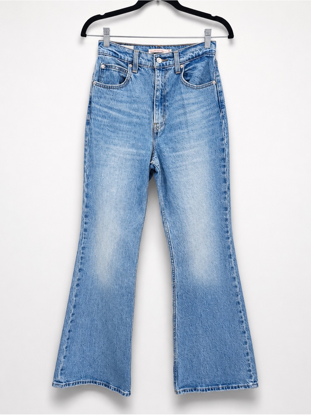 LEVI’S 70s Super High Rise Flare Bell Bottom Jeans Light Wash 25
